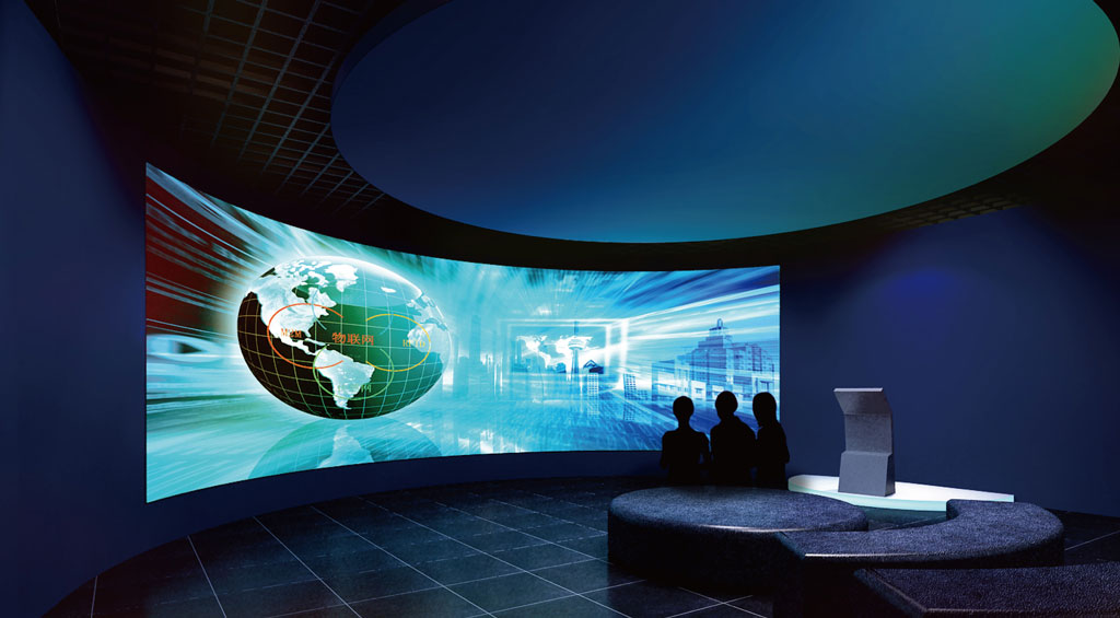 鹽城物聯(lián)網(wǎng)主題數(shù)字體驗(yàn)館設(shè)計效果圖-弧幕影院